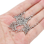 Platinum Plated Round Spacer Beads 2.5mm 500pcs for Jewelry Making Findings Non Tarnish