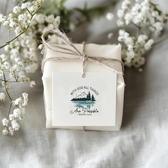 CHGCRAFT Mountain Scenery Clear Stamps Bible Words Style Transparent Stamps Silicone Clear Stamp Seals for Carding Making DIY Scrapbooking Photo Album Decoration, 4.3x6.3 inch