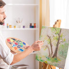 FIXSMITH Stretched White Blank Canvas - 10 x10 Inch, Bulk Pack of 8, Primed, 100% Cotton, 5/8 Inch Profile of Super Value Pack for Acrylics,Oils & Other Painting Media.