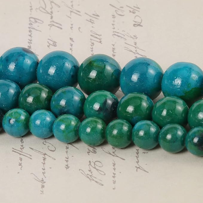 35pcs 10mm Natural Stone Beads Phoenix Stone Beads Energy Crystal Power Gemstone for Jewelry Making, DIY Bracelet Necklace