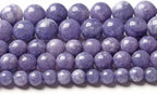 8MM 46PCS Lavender Purple Chalcedony Stone Loose Beads for Jewelry Making DIY Bracelet Necklace