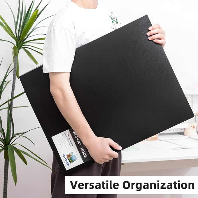 Large 18"x24" Art Portfolio Heavy Duty Binder with Plastic Sleeves, Portfolio Folder with 30 Clear Sheet Protectors, Display 60 Pages, Poster Binder，Diamond Painting and Puzzle Storage Book