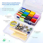 ifergoo Polymer Clay, Modeling Clay for Kids DIY Starter Kits, Oven Baked Model Clay, Non-Toxic, Non-Sticky, with Sculpting Tools, Ideal Gift for Children and Artists