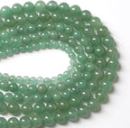 160PCS 4MM Natural Stone Green Aventurine Gemstone Loose Beads for Jewelry Making DIY Bracelet