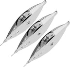3Pcs Silver Metal Tatting Shuttle Kit for Beginners with Bobbin Supplies, Premium Iron Needle Shuttles for Household Knitting, Sewing Accessories, and Vintage Lace Making Craft Projects