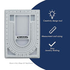 Beadalon Bead Board 52" - Flocked Grey Surface 5 Channels & Oranization Jewelry Design Tray for Necklaces & Bracelet Design