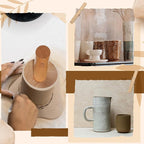 Baderke Cup Pottery Molds, Create Pottery Mug Vases, Cup Molds Crockery Shaping Tool, Assist in Hand Building Crockery Mugs for DIY Ceramic Cup Mug Vase Making(2 3/4'', 13-14 oz)