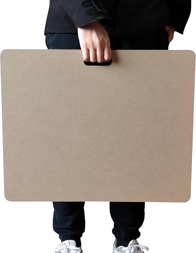 Clay Wedging Board with Built in Handle Portable Wooden Mat Clay Board for Clay Crafts Arts Making,Drafting Art (18 x 22 Inch, 1 PCS)