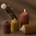 2 Pack Stripe Cylinder Pillar Spiral Candle Resin Mold - Resin Casting Silicone Molds for Home Decor & Candle Making Wave Spiral Mold