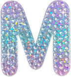 StickerBeans® Rhinestone Alphabet Letter Sticker M - Unique Sparkly Design 2” x 2” Cut-to-Shape Adhesive - Personalization, Collecting, Gifting, Scrapbooking, Decorating Laptops, Phone Cases, All Ages