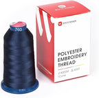 Richword Selected Blue Embroidery Thread 5000Y 40WT Polyester Thread 100 Colors Selected for Commercial Multi Needles and Single Needle Embroidery Machine 0760