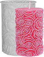 Flower Petal Cylinder Candle Mold - Resin Casting Silicone Molds for Home Decor & Candle Making Wave Spiral Mold