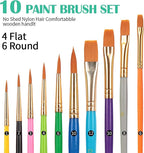 Falling in Art Painting Set for Kids with Table Easel-Acrylic Painting Starter Kit with Art Smock, 12 Acrylic Paints, 12 Water Soluble Colored Pencils, Paint Brushes, Canvas Panels and Watercolor Pad