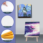 Stretched Canvases for Painting, 8x8, Pack of 24, Primed Acid-Free, 5/8 Inch Thick Wood Frame Blank Canvas, Art Canvases for Beginners, Artists for Oil Paint,Acrylic Paint, Pouring Painting.