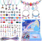 AIPRIDY Charm Bracelet Making Kit,Unicorn Mermaid Crafts Gifts Set Can Inspires Imagination and Creativity,Jewelry Making Kit Perfect Gifts for Girls 5-12 Years Old (104 Pieces)