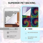 Leopard Tie Dye Permanent Vinyl Roll - 12" x 8ft, Multicolor, Leopard Pattern, Permanent Adhesive, Vinyl, 1 Count, Both Indoor & Outdoor, Rectangular, for Scrapbook, Bohemian Style