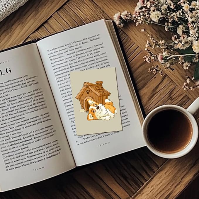 CHGCRAFT Cute Corgi Pets Clear Stamp Dogs House Playing Transparent Handicraft Stamps for DIY Scrapbooking Photo Album Decorative Cards Making, 6.3x4.3inch