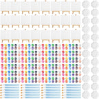 Qilery 24 Set 4 x 4 Inch Mini Canvas Panels and Easel Painting Kit, 12 Colors Acrylic Strips Palettes Brush, Art Set for Kids Oil Paint Crafts Birthday Party Favors