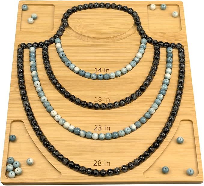 Petoysoso Bead Board for Jewelry Making,Bamboo Necklace Making Supplies,Jewelry Making Supplies,Beading Board