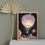 Scratch Paper Art for Adults-Glow in The Dark Scratch Painting Craft Kit (8 Sheets A4)|DIY Foil Engraving Art Set|Stress Relief Gift for Travel Lovers,Craft Lovers,Home Decors (Fireworks)