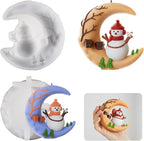 Moon Molds Moon Snowman Resin Mold - Resin Casting Silicone Molds for Home Decor & Candle Making Wave Spiral Mold