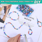 300pcs Glass Crystal Teardrop Beads 6X8mm Drop Glass Spacer Beads Colorful Clear Electroplated Color Crystal Beads for DIY Jewelry Bracelet Making (Facet Drop)