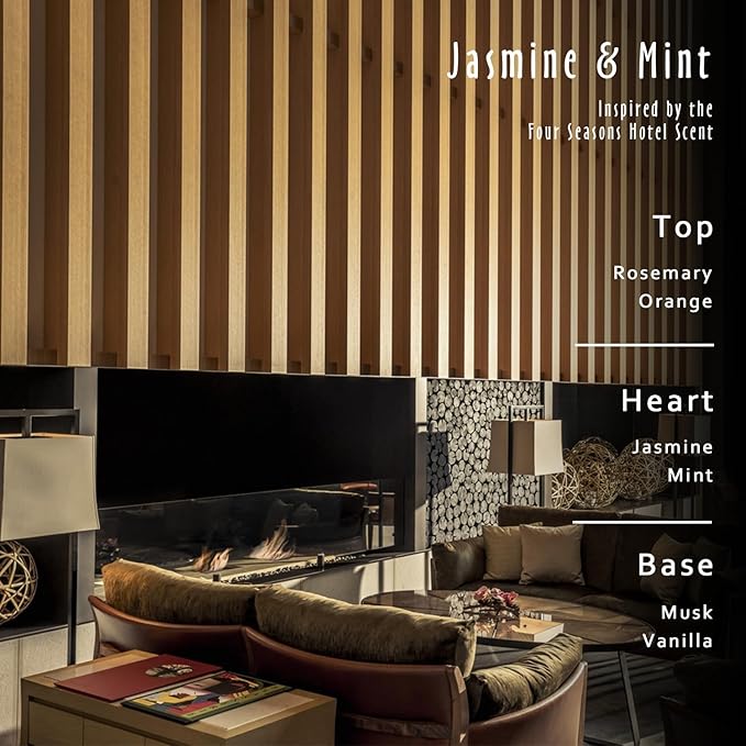 Jasmine & Mint Fragrance Oil, MitFlor 3.38 OZ/100ml Hotel Diffuser Oils,Premium Grade Fragrance Oil for Soap & Candle Making Scent, Aromatherapy Essential Oil, Fresh Scent for Home Fragrance