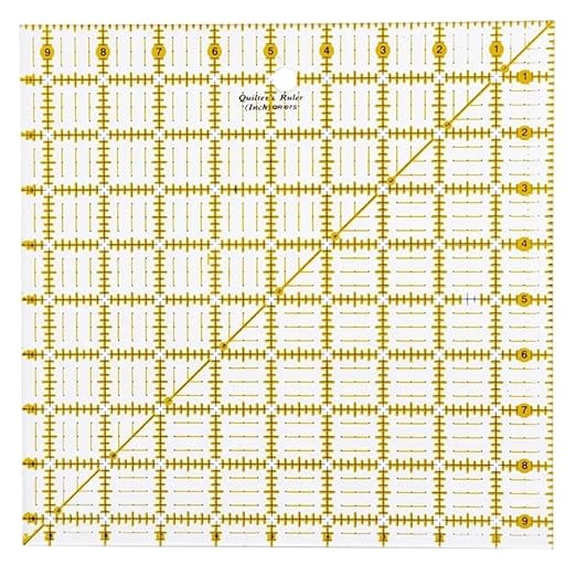 HONEYSEW 4PCS Square Set Quilting Ruler Acrylic Sewing Templates for Quilting and Sewing 2.5”, 4.5”, 6.5” and 9.5”