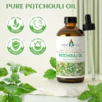 EVOKE OCCU Patchouli Essential Oil for Diffuser Skin Fragrance DIY Candle Soap Making - 4 FL Oz