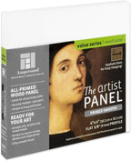Ampersand Art Supply Wood Gesso Artist Painting Panel: Primed Smooth, 4" x 4", 3/8" Flat Profile