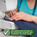 Mandala Crafts Bonded Nylon Thread Airforce Blue Heavy Duty Sewing Threads - 2843 YDs Size 46 210D T45 Tex 45 Thread for Leather Jeans Weaving Outdoor Marine Upholstery Threads