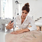 AQUEENLY Embroidery Scissors, Stainless Steel Sharp Stork Scissors for Sewing Crafting, Art Work, Threading, Needlework - DIY Tools Dressmaker Small Shears - 2 Pcs (3.6 Inches, Gold)