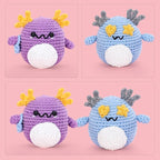 Crochet Kit for Beginners: 2 PCS Axolotl Crochet Kit, Create Your First, Include Hook, Soft Yarn, and Accessories, Starter DIY Crafts for Adults, Teens