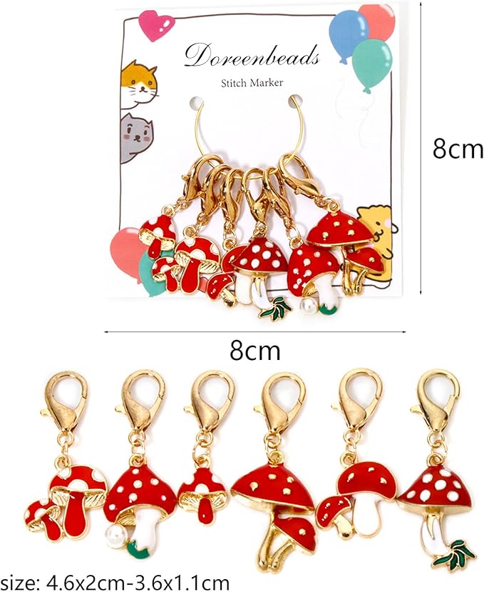 DoreenBeads Stitch Markers for Crocheting and Knitting, Alloy Enamel Crochet Gifts for Knitting Weaving Sewing Accessories Quilting Jewelry Making