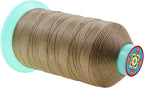Mandala Crafts Bonded Nylon Thread Dark Beige Heavy Duty Sewing Threads - 800 YDs Size 207 630D T210 Tex 210 Thread for Leather Jeans Weaving Outdoor Marine Upholstery Threads
