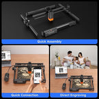 ATOMSTACK 20W Laser Engraver, A20 PRO V2 Laser Cutter, High Accuracy Laser Engraving Machine for Personalized Gifts, Business Cards, Wood, Metal, Acrylic, Leather