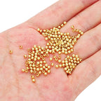 14K Gold Plated Round Spacer Beads 2.5mm 500pcs for Jewelry Making Findings Non Tarnish