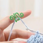 Juszok 3Pcs Handmade Crochet Tension Ring, Crochet Ring for Finger Crocheting，Yarn Tension Ring, Adjustable Companion Knitting Ring with Box Gifts for Crocheters Women(Green)