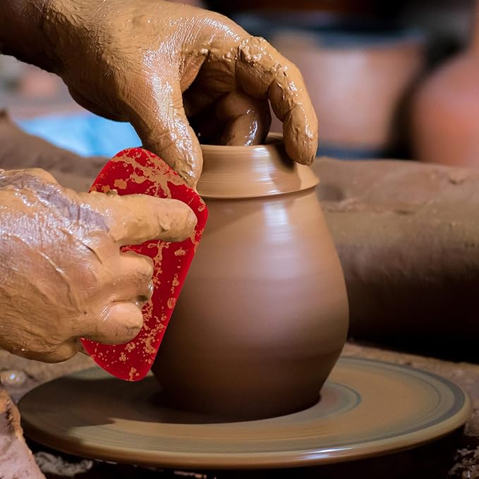 DIYOOHOMY Pottery Ribs for Pottery Tools and Clay Tools, Soft Silicone Ceramic Supplies Kit for Shapes Sculpting,Mud,Trimming,Throwing (2)