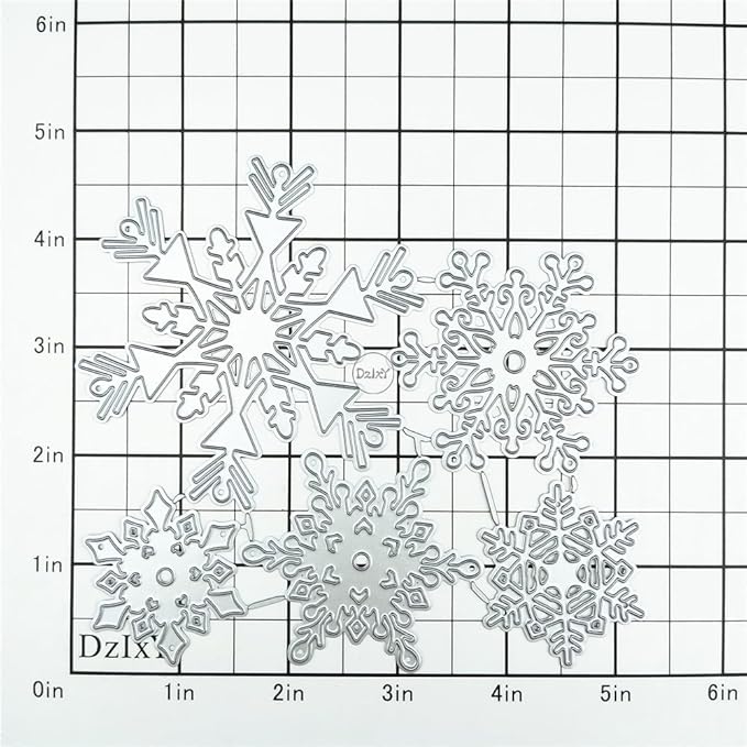 DzIxY Christmas Hollowout Snowflakes Metal Cutting Dies for Card Making Kit Embossing Paper Die Cuts Set Scrapbook Stencils Supplies Machine Templates