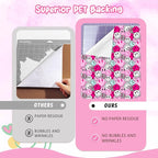 Pink Leopard Permanent Roll - 12'' x 8ft Smile Pink Face Permanent Vinyl Cow Print Adhesive Vinyl for Mugs Decors Self Adhesive