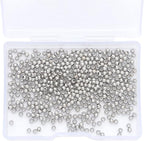 Platinum Plated Round Spacer Beads 2.5mm 500pcs for Jewelry Making Findings Non Tarnish