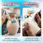 Small Paint Brushes Bulk 120 Pcs - Flat Tip for Acrylic Watercolor Canvas Face Painting, Kids Classroom Art Supplies & Touch Up Kits