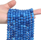 35pcs 10mm Natural Stone Beads Kyanite Beads Crystal Gemstone for Jewelry Making, DIY Bracelet Necklace
