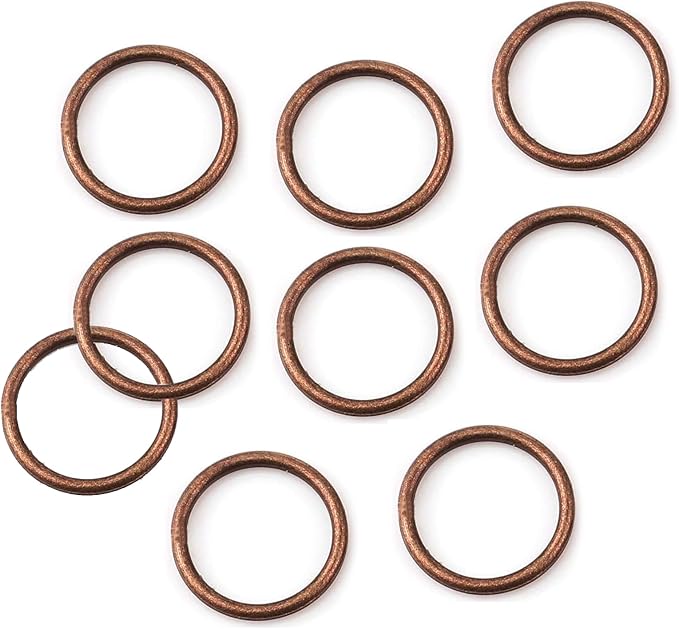 Mandala Crafts 20mm Antique Copper Color Metal Lobster Clasps for Jewelry Making - 100 Lobster Claw Clasps with Jump Rings Jewelry Findings Kit for Necklaces Bracelets Charms Fasteners