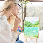 Unfinished Wood Canvas Panels for Painting, 8×10" Basswood Canvas- 1/2" Deep Cradle Board with Easel for Acrylic and Oil Painting, Pouring Art, Crafting