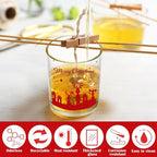 Ziliny 10 Pcs Christmas Glass Candle Jars Empty Containers Bulk 7 oz Glass Jars with Cork Lids Tins for Candle Making Storing Biscuits Tea Party Favors(Christmas)