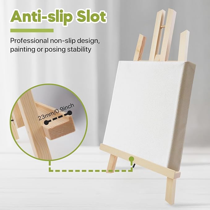 CONDA 3 Pack 16" Tabletop Display Easel, Portable A-Frame Tripod Display Easel for Painting Party & Displaying Canvases, Photos, Display Tripod Holder Stand for Students Kids Beginners