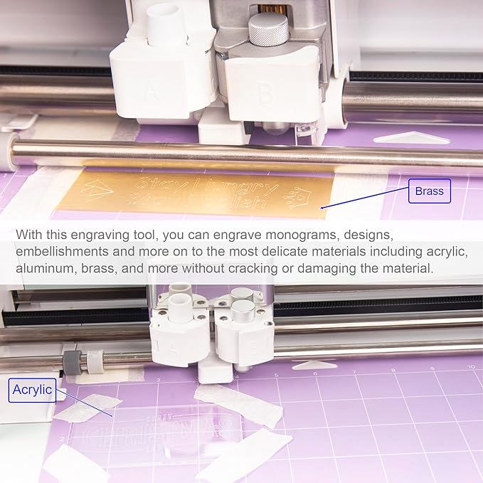 Engraving Tip + Scoring Tip + Fine Debossing Tip + QuickSwitch Housing for Cricut Maker 3/Maker/Venture/Explore 3/Air 2/Air, OVAN 3-in-1 Tool Set for Cricut Engrave/Score/Deboss Designs on Materials