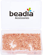 Rose Gold Plated Round Spacer Beads 2.5mm 500pcs for Jewelry Making Findings Non Tarnish
